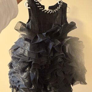 Elegant Black Ruffled Dress